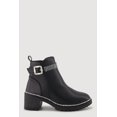 thumbnail image 3 of Women's Rhinestone Buckle Detail Mid Heel Booties, 3 of 6