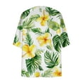 thumbnail image 3 of FAHXNVB Womens Kimono Cardigans Hawaiian Printed 3/4 Sleeve Sheer Open Front Beach Cover Ups Floral Print Loose Fit Casual Summer Tops, 3 of 5