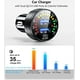 thumbnail image 2 of 1 cargador de coche, adaptador de cargador rápido de 36 W, cargador de coche USB dual para carga rápida con voltímetro colorido y botón de encendido/apagado, 2 of 5