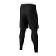 thumbnail image 3 of Pantalones deportivos 2 en 1 para hombre, pantalones para correr, elásticos, de secado rápido, con bolsillos para deportes al aire libre, color negro, L, 3 of 14