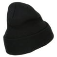 thumbnail image 3 of Merry Christmas Mistletoe Embroidered Long Beanie - Black OSFM, 3 of 5