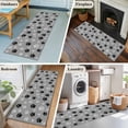 thumbnail image 5 of 2'x6' Rug Runners for Hallways Kitchen, Pet Paw Printed Non Slip Entryway Beside Floor Carpet Runner, Modern Black Grey Watercolor Dog Claws Laundry Room Bedroom Throw Rugs Mat for Family Pet, 5 of 8