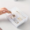 thumbnail image 1 of Caja de almacenamiento con divisor de cajón multifuncional con organizador incorporado for oficina en casa y almacenamiento de cosméticos, 1 of 3
