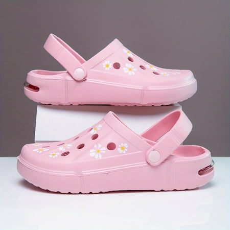 

Women s Casual Beach Sports Sandals Flower Pattern Summer Clogs Hole Slippers Garden Slippers Indoor & Outdoor