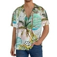 thumbnail image 3 of Daiia Watercolor Palm Tree Men's Linen Shirts Short Sleeve Casual Shirts Button Down Shirt for Men Beach Summer Wedding Shirt-X-Large, 3 of 7
