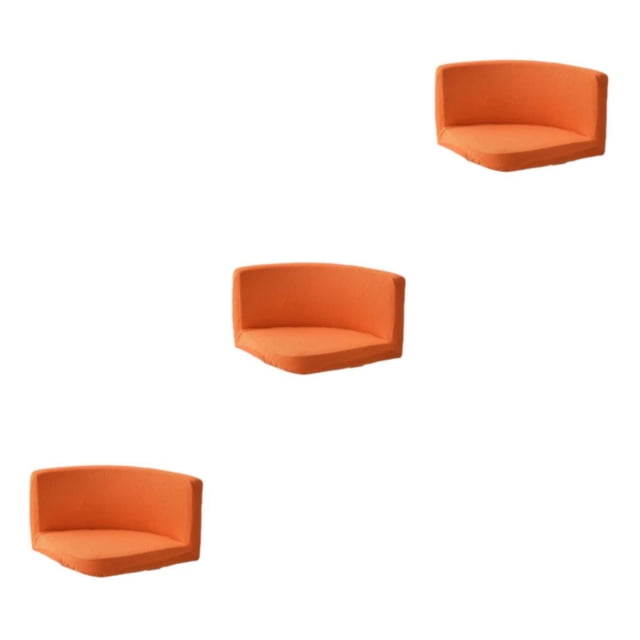 Guardoinrt Modern Simple Style Chair Cover Home Décor With Ease Polyester Trilateral Chair Covers Cover Chairs Made With Polyester Orange 3Set
