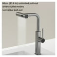 thumbnail image 3 of Pull-Out Faucet Stainless Steel Multifunction 360 Degree Rotation Hot Cold for Bathroom Kitchen, 3 of 7