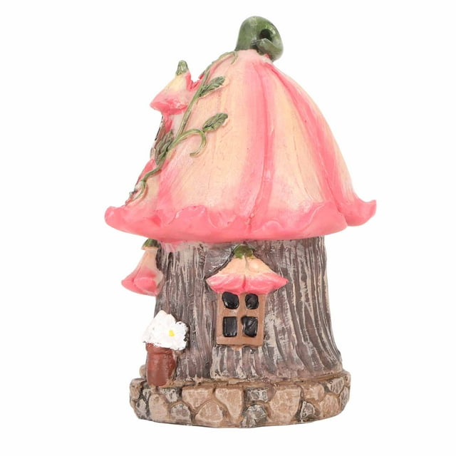 Estatuilla De Casa De Gnomos De Jardín, Resina Duradera Impermeable, Revestimiento Resistente A Los Rayos UV, Casa De Hadas De Gnomo Para Césped