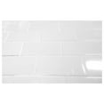 thumbnail image 5 of 3x6 White Glossy Ceramic Subway Tile Wall Backsplash Made in USA (Full Box 100), 5 of 5