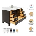 thumbnail image 3 of Ariel Cambridge 54 Inch Single Oval Sink Bathroom Vanity With Carrara White Quartz Countertop 1.5 Edge In Espresso, 3 of 10