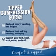 thumbnail image 7 of 2 Pairs Open Toe Zipper Copper Compression Socks for Women & Men Circulation 15-20 mmHg is Best Support for Athletic Running Cycling, Nursing, Travel, 7 of 7
