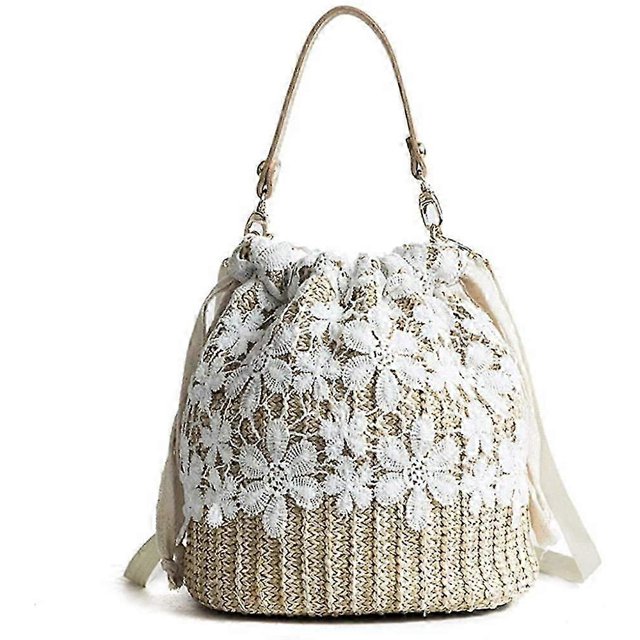 Rattan Bag for Women Cross Body Bohemian Straw Bag Vintage Weave Tote Summer Beach Carrying Sho