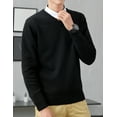 thumbnail image 6 of Toptie Men's Sweaters Casual Knitted Winter Pullover Tops-Black-L, 6 of 8