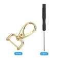 thumbnail image 3 of Uxcell 4Pcs Swivel Clasps, 0.75" Detachable Snap Hook with Screwdriver, Light Gold, 3 of 7