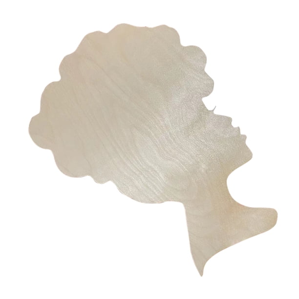Bewildely Cabeza Diy para el día de la madre, plantilla de de silueta de para manualidades, persona negra, decoración de madera, Kits de decoración para fiestas 3 Bewildely HA004411-03