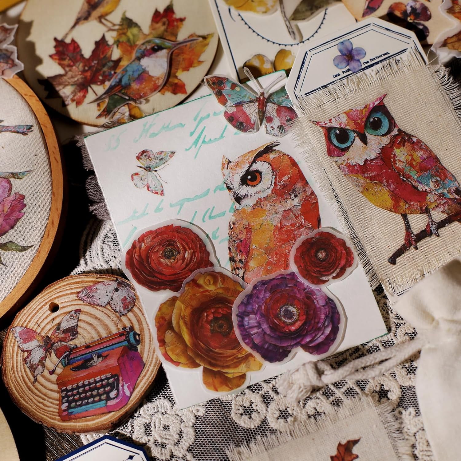 CATaireen Rub on Transfer Stickers Fit Paper Wood Fabric Fairy Elements Scrapbooking Supplies Art Collage Card Making Vintage Junk Journal Set for Adults
