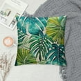 thumbnail image 2 of Natural Mulberry Silk Pillowcase for Hair and Skin, Mulberry Silk Bed Pillow Cover with Hidden Zipper Hypoallergenic Organic Silk Pillowcase (King , Green Monstera Print), 2 of 5