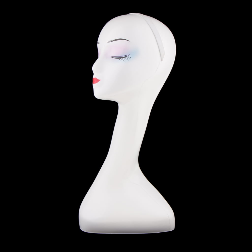 Retail Stores Female Mannequin Head Wig Jewelry Glasses Manikin Stand Holder 