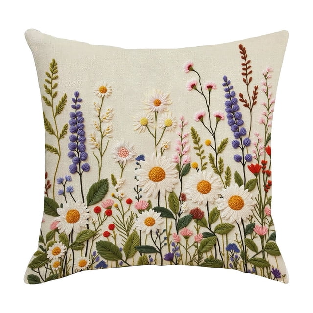 Pillowcase For Bedroom Bedding And Sofa Decor 45 cm x 45 cm Polyester Beige