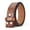 Brown, variant on Men’s Vintage Floral Embossed No-Buckle PU Leather Belt Strap, Black & Brown 2 Colors, 1.38 Inch Wide Replacement Waist Strap, 35.43"-39.37" DIY Spare Belt for Pin Buckle, Western Casual Belt Accesso
