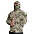 thumbnail image 3 of Havenx Uv Protection Shirts for Men Camo Long Sleeve Shirt with Mask Hooded Uv Upf 50+ Hoodie Shirt Uv Protection Outdoor Fishing Lightweight Casual Summer Clothing,Beige L, 3 of 6
