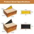 thumbnail image 6 of 10-Frame Langstroth Beehive Starter Kit – 2 Deep Brood Boxes, 1 Medium Super, Beeswax-Coated Fir, Cedarwood Frames – Windowless Traditional Fir Beehive, 2 Deep Boxes + 1 Medium Box 56*46*76, 6 of 8