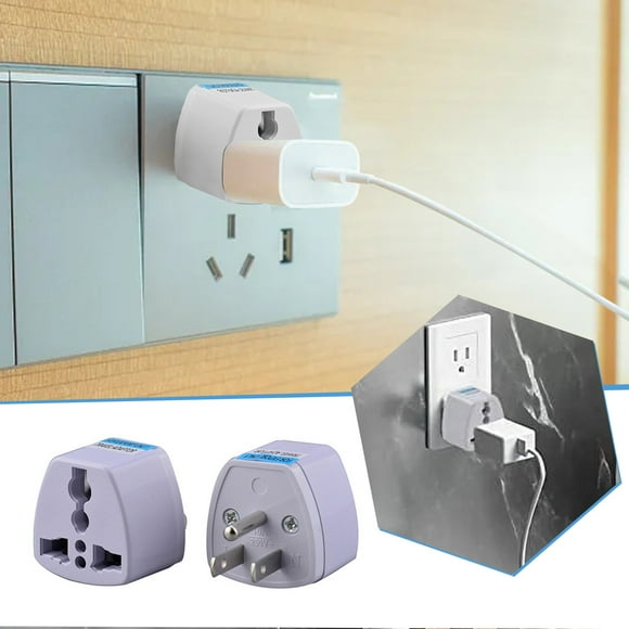 Riforla 4 Packs Universal Travel Plug Adapter UK to US Plug Adapters European to US Canada Adapter to USA General Travel Adapter AC Power Plug Travel Socket Converter White