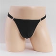 thumbnail image 3 of EOYWHK Men's Thong Underwear Cooling Ice Silk Bikini Underwear Adjustable Buckle Super Soft T Back Briefs U Bulge Stretch Swimwear Bottom, 3 of 4