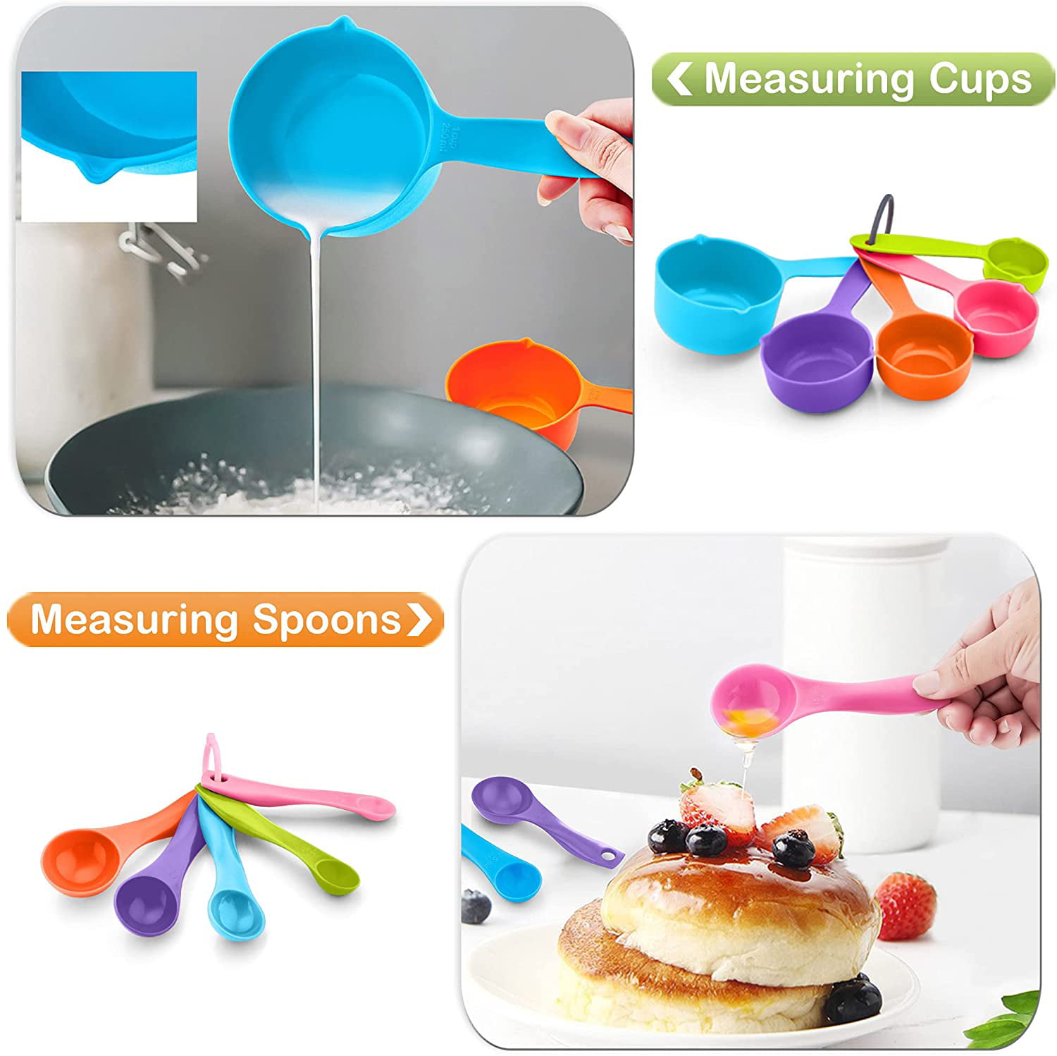 4 Pcs Round Cake Baking Pan Stainless Steel Healthy & Easy Clean TeamFar 4 Inch Cake Pan Set Mini Cake Pans with Silicone Spatula & Silicone Brush & Measuring Spoons & Egg Separator 