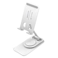 thumbnail image 1 of Phone Holder, Sturdy Phone Dock Holder Hand Free Foldable Metal Height Adjustable  for Tablet Bright White,Black, 1 of 7