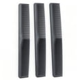 thumbnail image 3 of Peine de corte de fibra de carbono, peine profesional de peluquería, peine antiestático resistente al calor para todo tipo de cabello, peine de peluquero de dientes finos y anchos, 3 of 3
