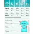 thumbnail image 2 of Charmo Womens Color Contrast Swim Shirt Tops UV Protection Short Sleeve Rash Guard, 2 of 7