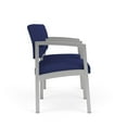 thumbnail image 4 of Lenox Steel Reception Waiting Room 2 Seats Chair / Silver Steel / Blue, 4 of 5