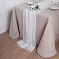 thumbnail image 5 of BalsaCircle 72" White Extra Premium Chiffon Table Top Runner Wedding Party Linens Decorations, 5 of 7