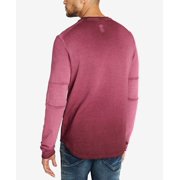 Buffalo David Bitton Mens French Terry Sweatshirt, Purple, Medium