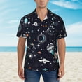thumbnail image 4 of Fotbe Galaxy2 Hawaiian Shirt for Men Unisex Summer Beach Casual Short Sleeve Cotton Linen Button Down Shirts-Large, 4 of 9