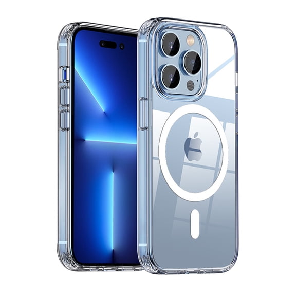 Clear Magnetic Case Compatible with iPhone 14 Plus MagSafe Case Anti-Drop Anti-Scratch Transparent case for iPhone 14 Plus 2022 5G,Clear