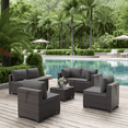 thumbnail image 3 of ALAULM 7-Piece RattanOutdoor Conversation Sets with Coffee Table and Cushions, Gray, 3 of 6