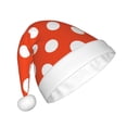 thumbnail image 2 of Balery Orange And White Polka Dot1 Pattern Santa Hat Christmas Hat Funny Christmas Hat Christmas Knitted Beanie Hat For Men Women Adult, 2 of 6