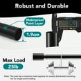 thumbnail image 6 of ZOPZO Adjustable Curtain Rods with Modern Black End Caps, Black, 66-120 Inch, Duty Metal Window Rods Includes Wall‑Mount Hardware, 6 of 9