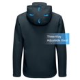 thumbnail image 2 of Men's Waterproof Rain Jacket, Lightweight Rain Coat, Raincoat with Hood for Golf Hiking (Stratified Sea 3XL), 2 of 7