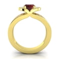 thumbnail image 4 of 2.35 Carat Oval Cut Garnet & Pink Sapphire Gemstone Wonderful Anniversary Ring for Women Solid 14K Yellow Gold Size 9 by Diamond-Capitals, 4 of 8