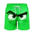thumbnail image 4 of ibiyuan Funny Cartoon Face Print Mens Swim Trunks Elastic Waist Mens Bathing Suits Lightweight Drawstring Waist Beach Swimwear Running Board Shorts, 4 of 4