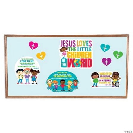 Jesus Loves All the Children Bulletin Board Set, Classroom, Educational, 10 Pieces