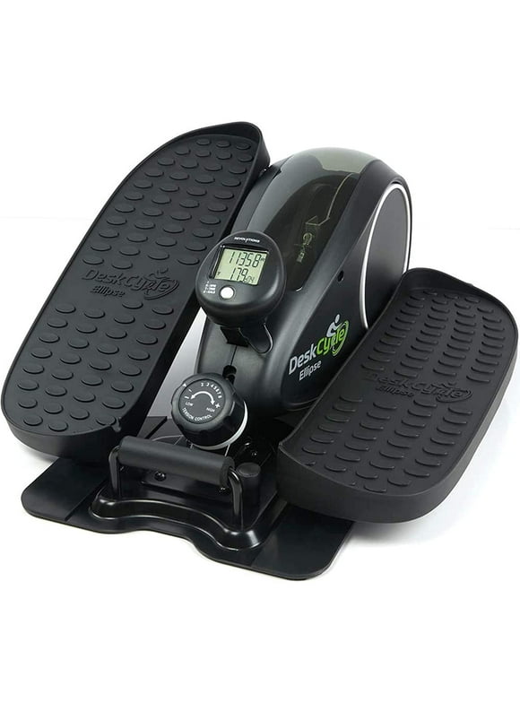 DeskCycle Ellipse Under Desk Elliptical Machine - Get Fit While You Work with Our Compact Mini Seated Elliptical Machine - Burn Calories, Boost Energy, Tone Muscles, and Increase Productivity, Black