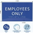 thumbnail image 3 of ADA CENTRAL SIGNS - 6" X4" Employees Only Sign - ADA Compliant Tactile Graphics Grade 2 Braille Text | Wall Mount Plastic Signs for Shopping Malls, Offices, Hotels, Schools, Apartments & Restaurants, 3 of 7
