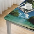 thumbnail image 5 of BANET Jungle Pattern Square Tablecloth,Stain Wrinkle Resistant Reusable Washable Print Square Table Cloths,for Kitchen Camping Birthday Dining Dinner Outdoor  white, 5 of 8