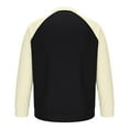 thumbnail image 6 of GuangCheng George Mens Half Zip Shirts Pullover Raglan Sleeve Contrast Color Block Sporty Athletic Fit Stretch Casual Blouses,Khaki,M, 6 of 7