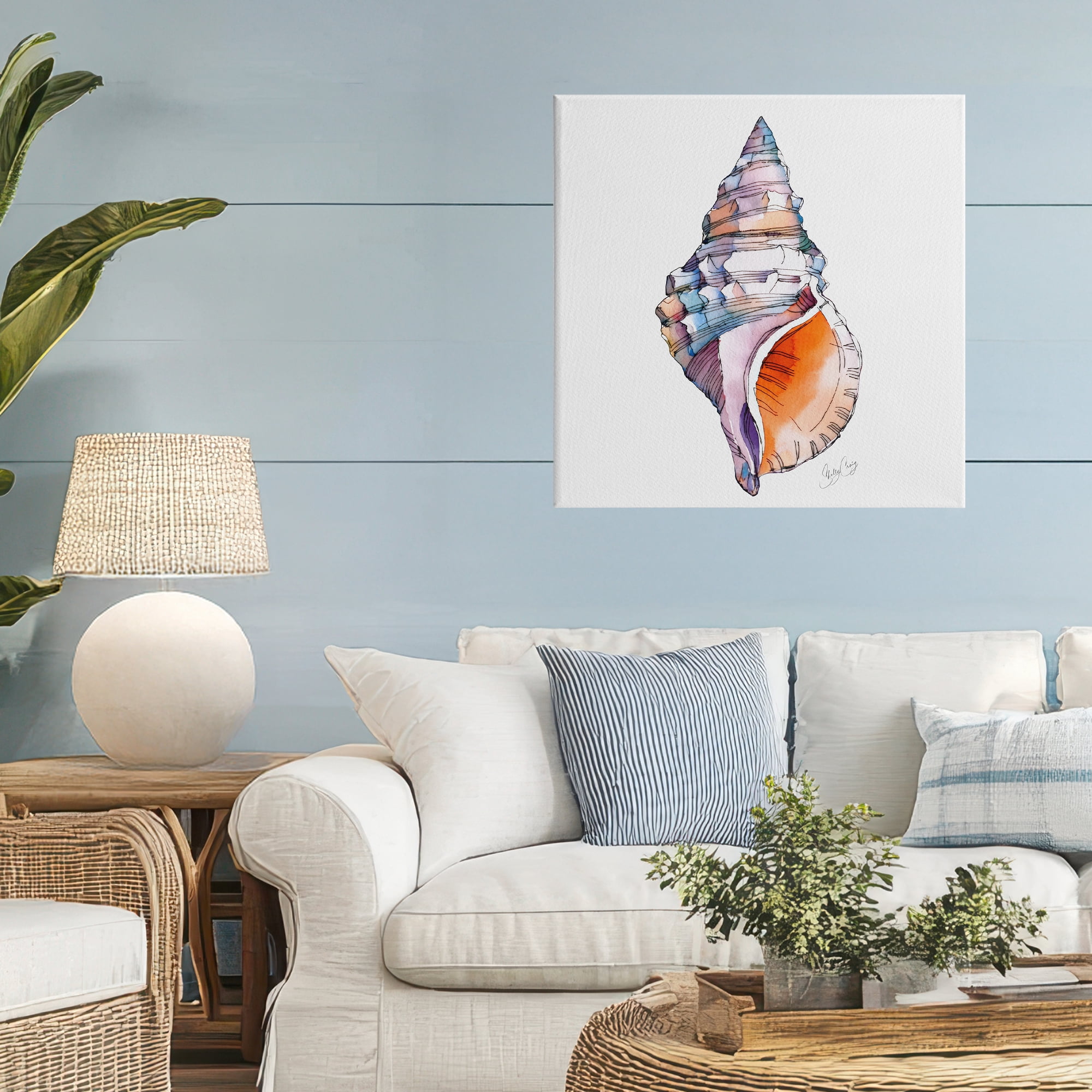 Stupell Industries Sunrise Conch Shell Canvas Wall Art, design by Shelly Craig