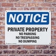 thumbnail image 4 of (2 Pack) Private Property No Parking No Trespassing OSHA Notice Sign 24 Inch X 18 Inch Indoor / Outdoor Rust-Free Aluminum Metal Signs for Workplace, Workshop, and Construction Site,, 4 of 8